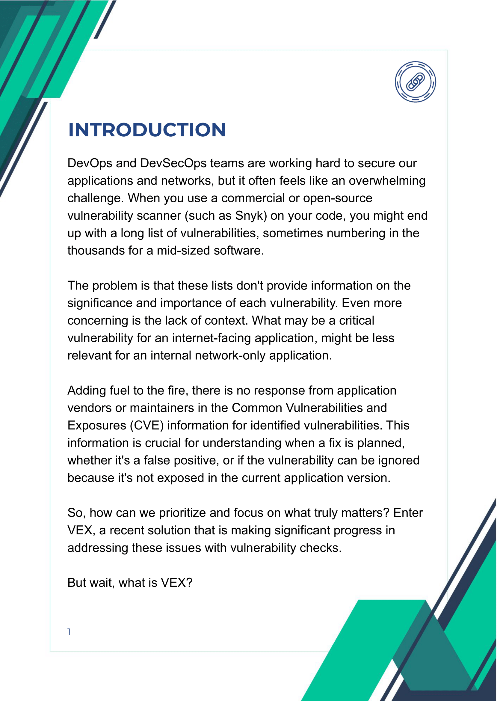 VEX whitepaper preview, page 2