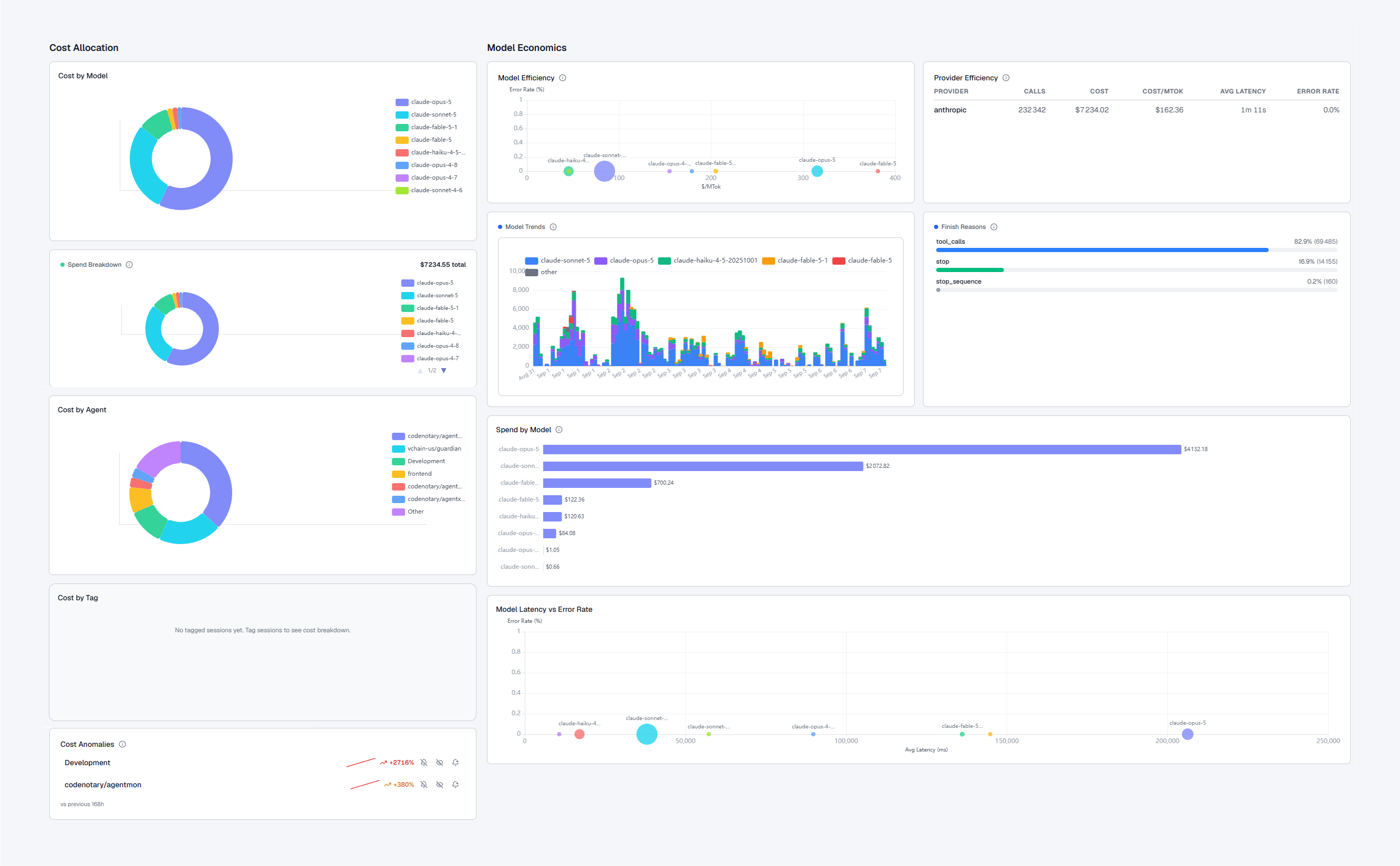 AgentMon telemetry across hosts and sessions