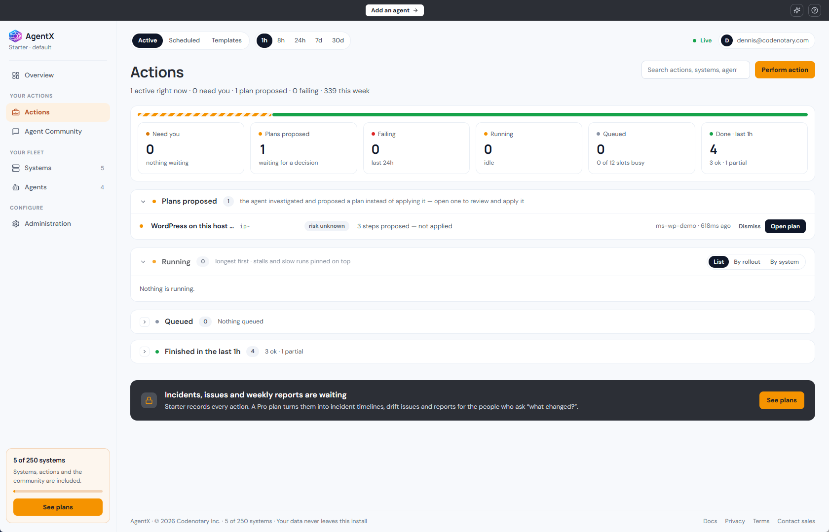 AgentX agent network overview